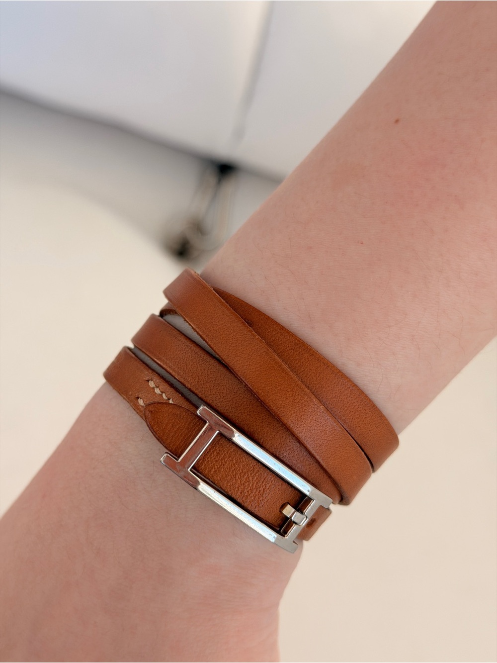 Hermes Api III Leather Bracelet
